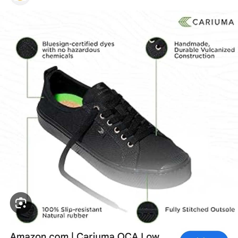 Carium black
women’s/mens 8.5/7 Black Low-Top Sneakers Brand New no box - Picture 4 of 11
